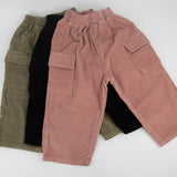 Kids Corduroy Cargo Pants - Three colors