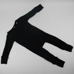 Kids One Piece Black Bamboo Pjs Pajamas  
