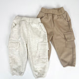 Brown and Ash Kids Cargo Jogger pants 