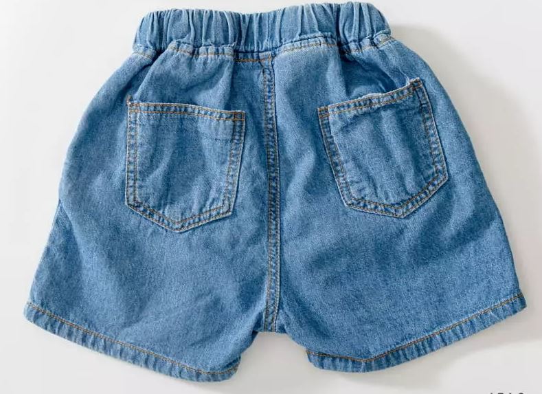 kids denim shorts with drawstring, toddler jean shorts, boys girls summer denim, light wash kids shorts, dark wash denim shorts for children
