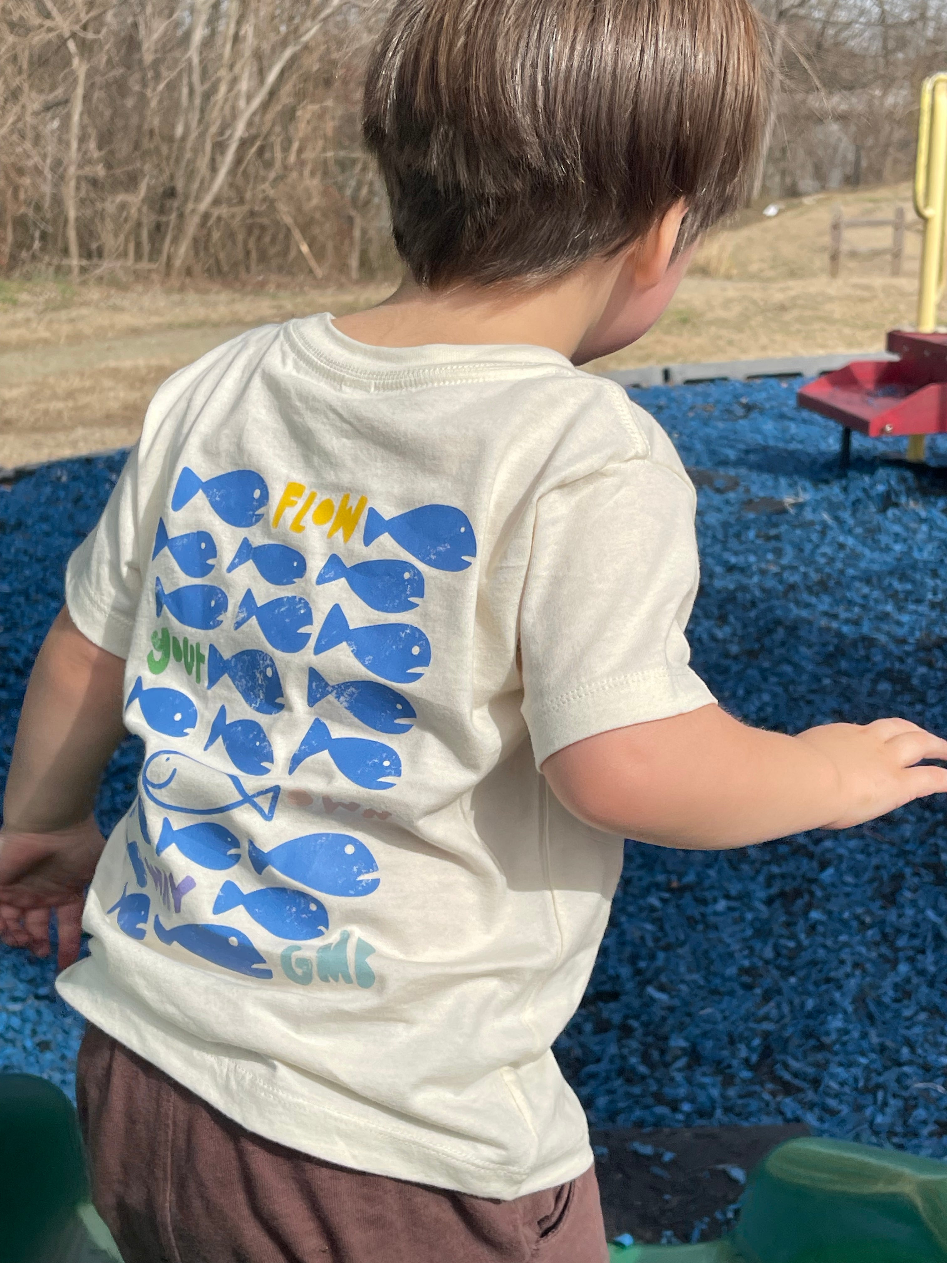 Child wearing Flow Your Own Way shirt 