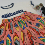White California toddler tee with retro graphic summer shirt