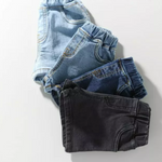 kids denim shorts, toddler jean shorts, light wash black wash dark denim kids, unisex denim shorts for children, summer kids shorts