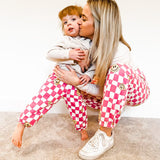 Smiley Checker Pants (Mommy & Me) - 3 Colors