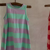 Stripes Dress - Purple/Mint